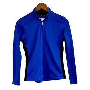 Champion performance blue full zip, athletic jacket women XS